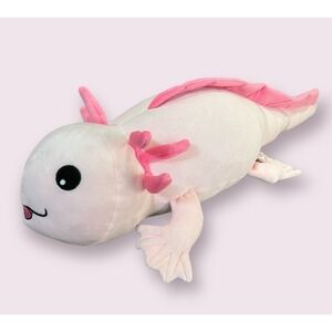 Snoozimal 20" Axolotl Pillow Plush Cute Pink VHTF RARE‎ * NEW Condition